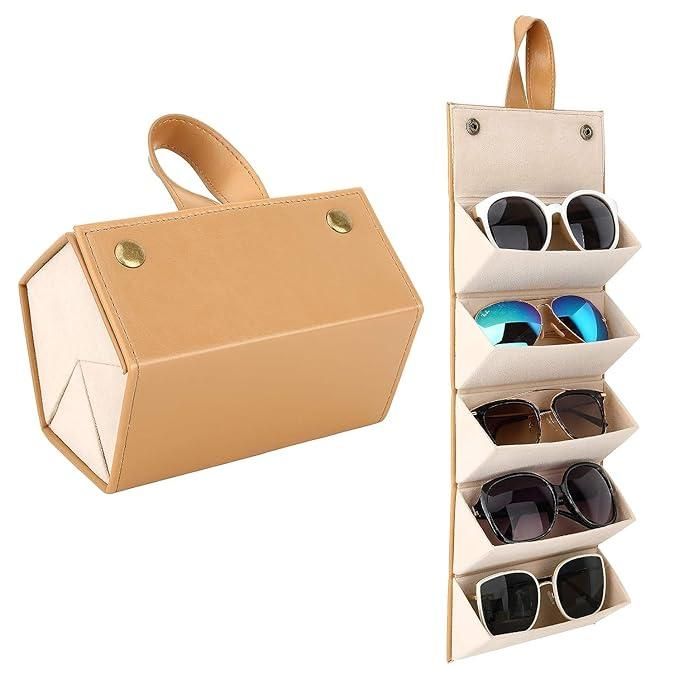 Foldable Glasses Case Multiple Pairs Eyeglass Holder Storage